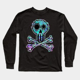 rebel skull cool rocker horror Show Long Sleeve T-Shirt